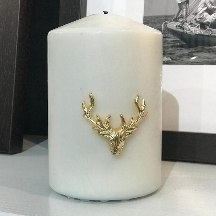 Kerzenstecker Hirsch Gold 4pc