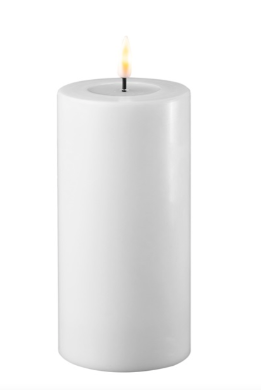 LED Stumpenkerze weiss 7,5 x 15