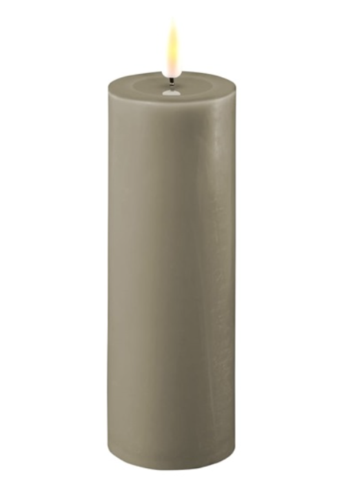 LED Stumpenkerze Sand 5 x 15