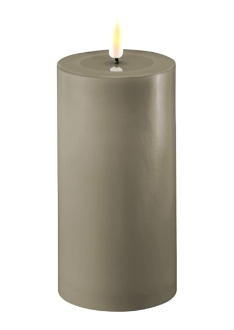 LED Stumpenkerze Sand 7.5 x 12.5